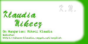 klaudia mikecz business card